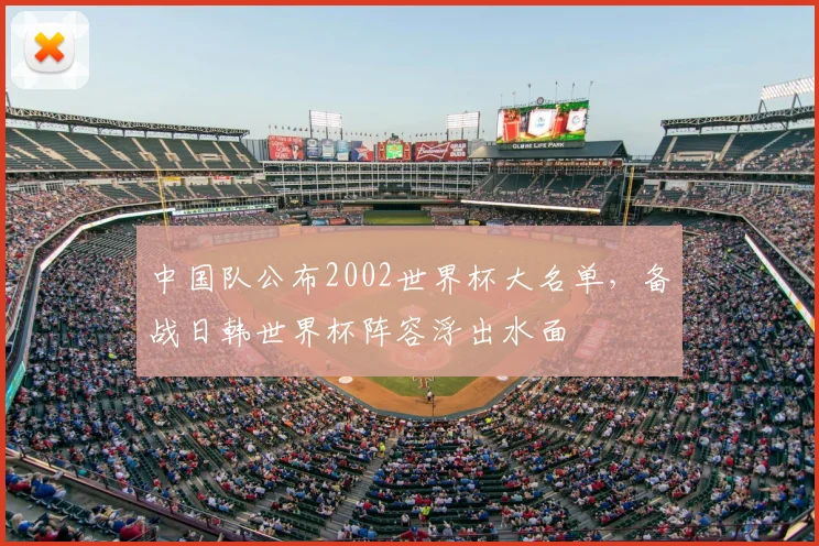 中国队公布2002世界杯大名单，备战日韩世界杯阵容浮出水面