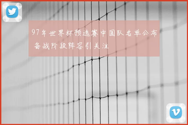 97年世界杯预选赛中国队名单公布 备战阶段阵容引关注